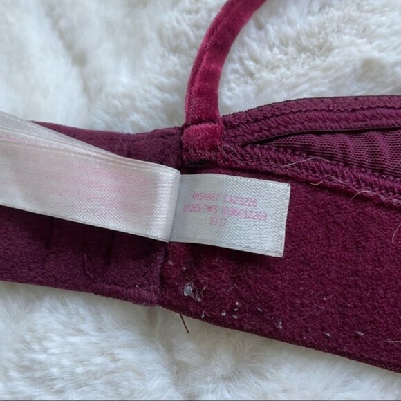 Victoria's Secret PINK | Red Velvet Unlined Strappy Bralette | Size Small - Picture 9 of 12